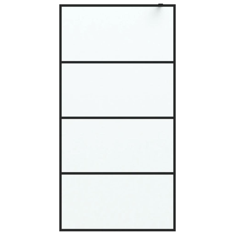Vidaxl Walk-in Duschwand 100x195 cm mattes ESG-Glas schwarz