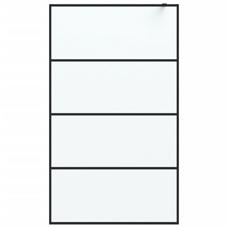 Vidaxl begehete Duschwand 115x195 cm MAT ESG Glas schwarz