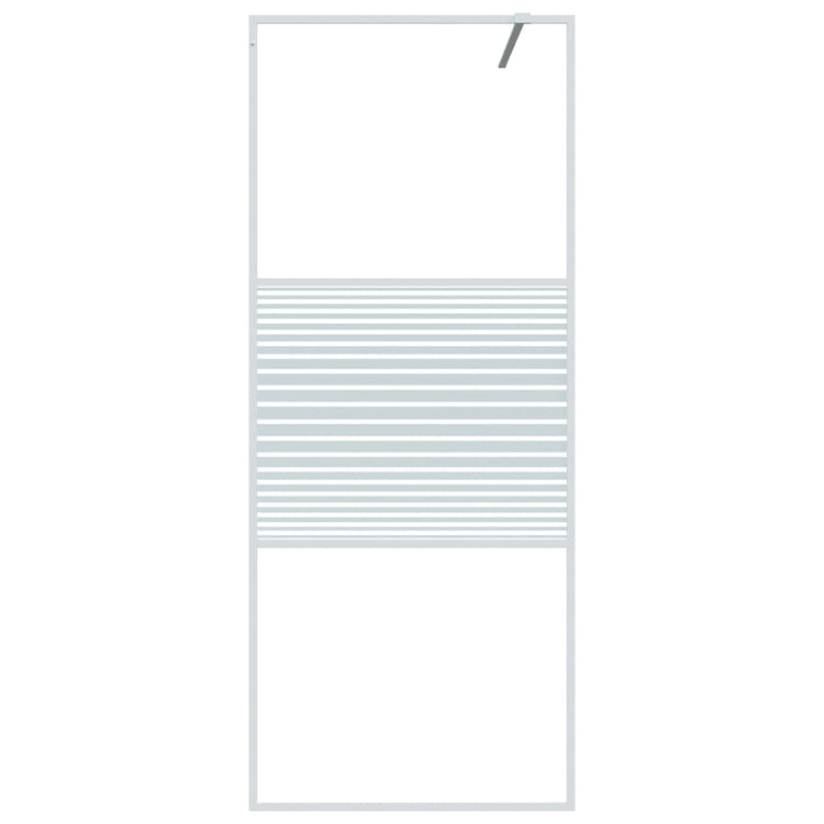 Vidaxl begehete Duschwand 80x195 cm Transparent ESG Glasweiß