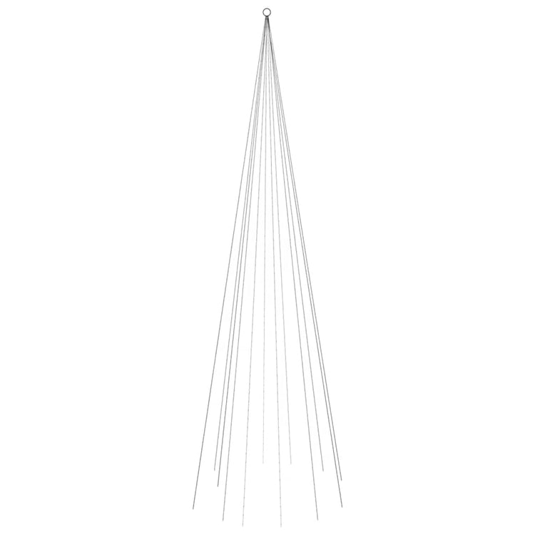 VidaXL Fahnenmast Weihnachtsbaum 732 LEDs warmweiß 500 cm