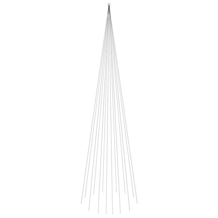 VidaXL Fahnenmast Weihnachtsbaum 1134 LEDs warmweiß 800 cm
