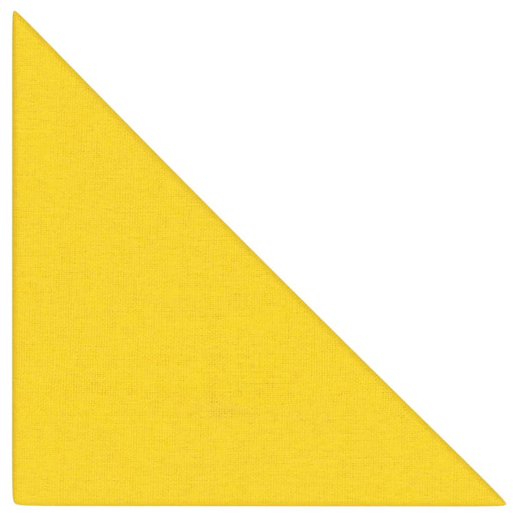 Vidaxl -Wandplatten 12 Stcs 0,54 m² 30 x 30 cm Stoff hellgelb