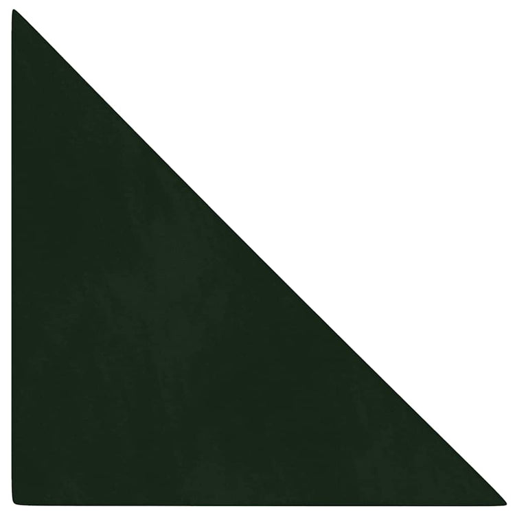 Vidaxl -Wandpaneele 12 Stcs 0,54 m² 30 x 30 cm Samt dunkelgrün