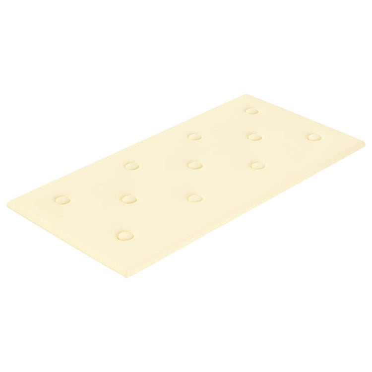 Vidaxl -Wandpaneele 12 ST 2,16 m² 60 x 30 cm Künstliche Ledercreme -Colored