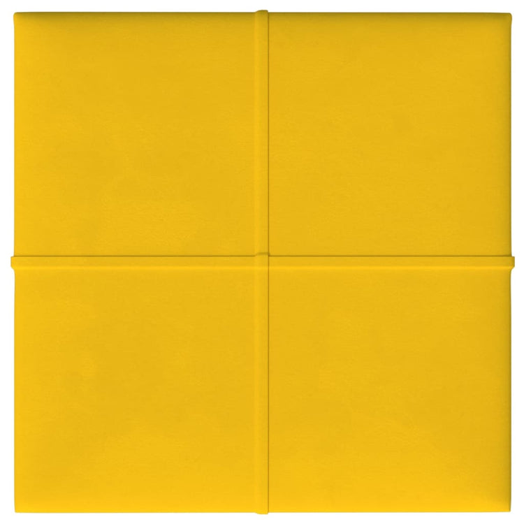 Vidaxl -Wandplatten 12 ST 1,08 m² 30 x 30 cm Samtgelbgelb