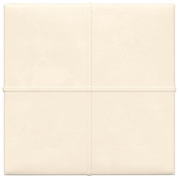 VIDAXL -Wandpaneele 12 ST 1,08 m² 30 x 30 cm Samtcreme -Colored