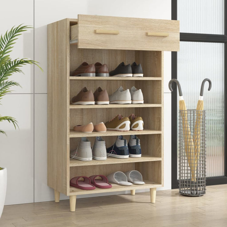 Vidaxx Schuhschrank 60x35x105 cm Holzwerkstoff Sonoma-Eiche-farbig