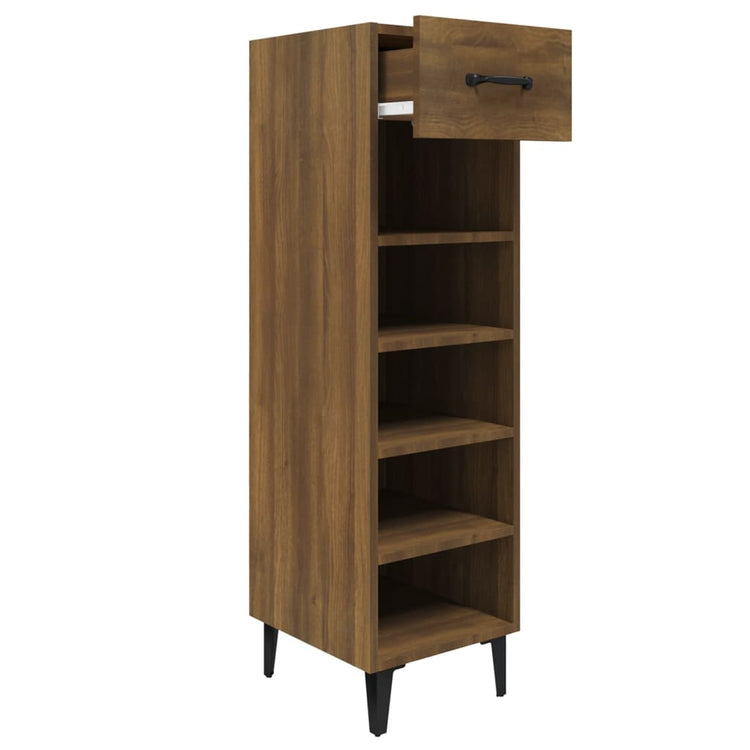 VIDAXL -Schuhschrank 30x35x105 cm Eigenschaften brauner Eichenfarbe