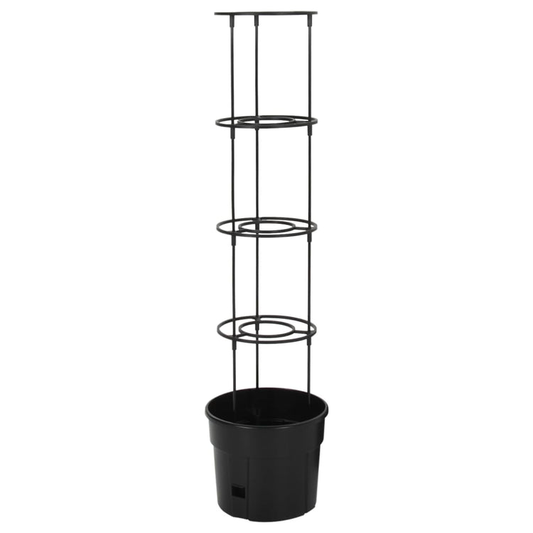 VIDAXL -Tomaten -Zuchtglas Ø29.5x115 cm Polypropen Anthrazit -gelöscht