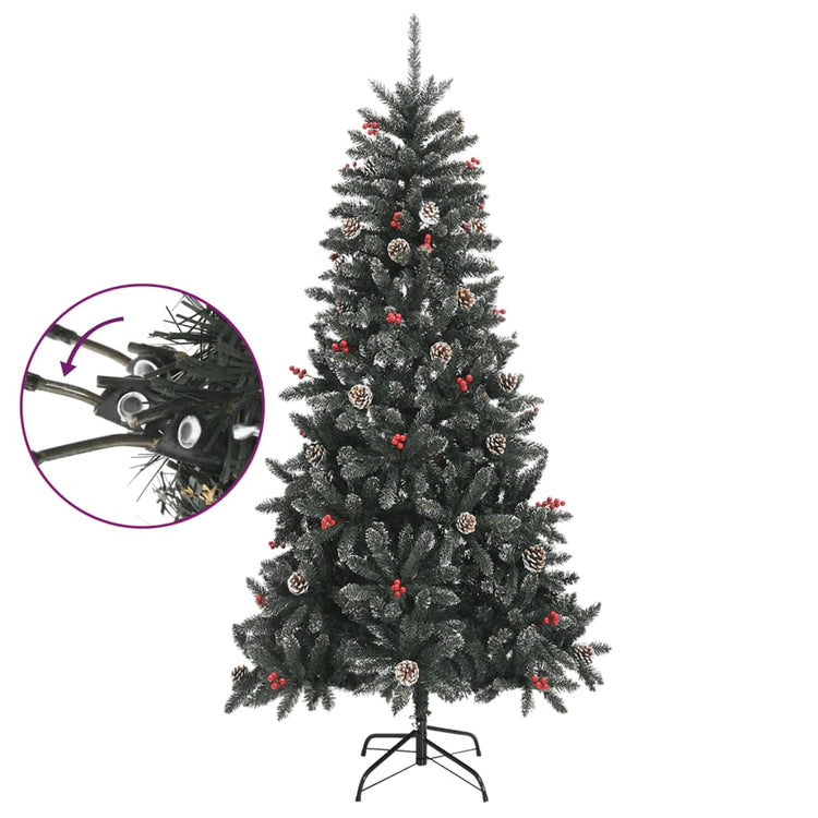 Vidaxl Kunstkerstboom mit Standard 210 cm PVC Green