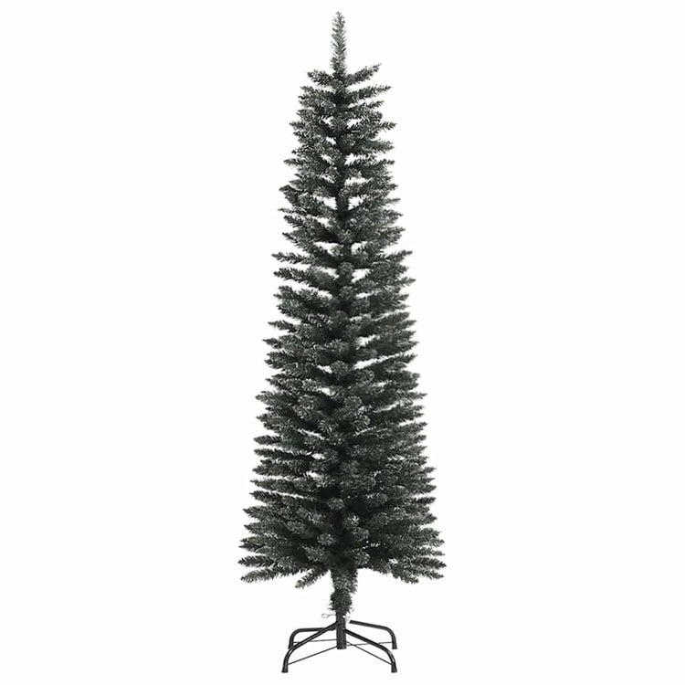 Vidaxl kunstkerstboom mit Standard schmal 150 cm PVC -Grün