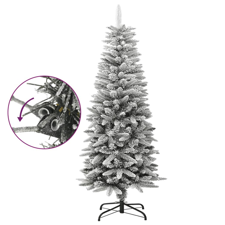 Vidaxl Kunstkerstboom mit Schneeschmale 120 cm PVC und PE