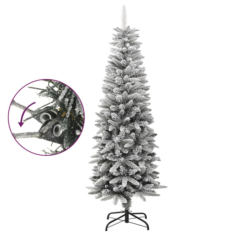 Vidaxl Kunstkerstboom mit Schneeschmale 150 cm PVC und PE