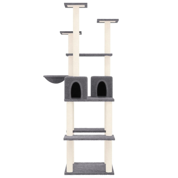 Vidaxl -Katzenmöbel mit Sisal -Kratzerpfosten 167 cm dunkelgrau