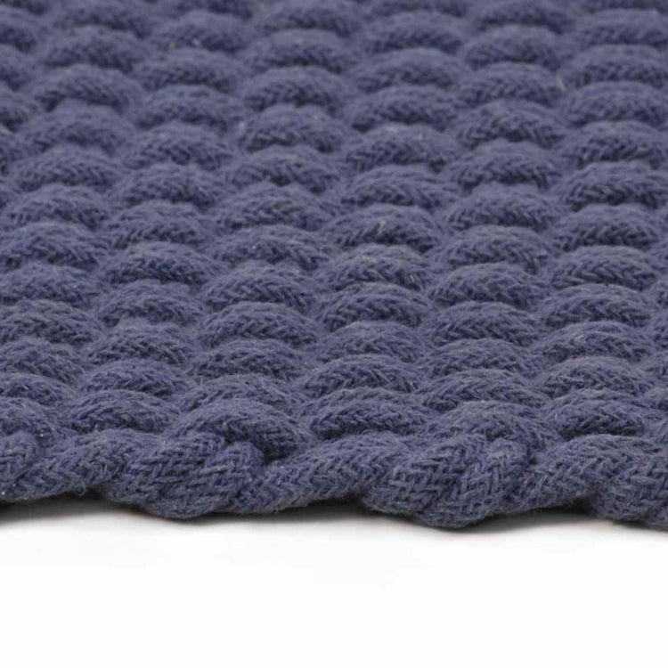 VIDAXL Rechteckige 120x180 cm Baumwollmarineblau