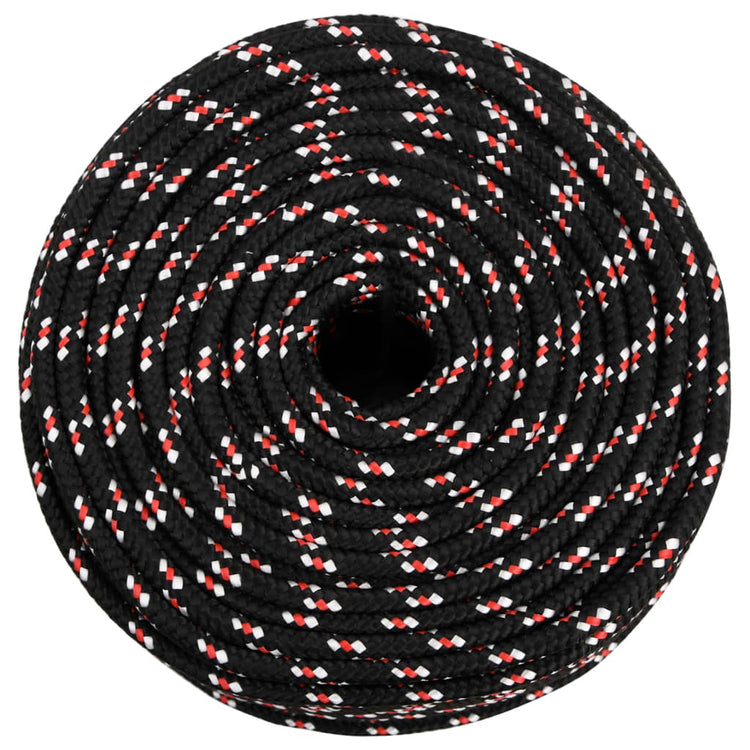 VIDAXL -Kofferchen 6 mm 25 m Polypropylenschwarz
