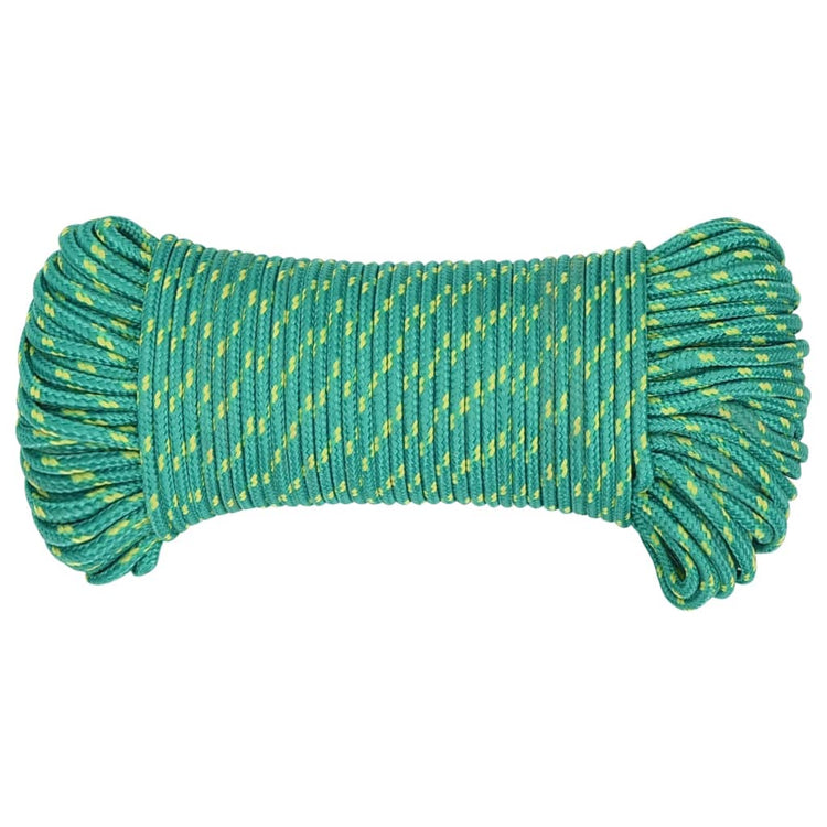 Vidaxl -Bootseil 5 mm 50 m Polypropylengrün