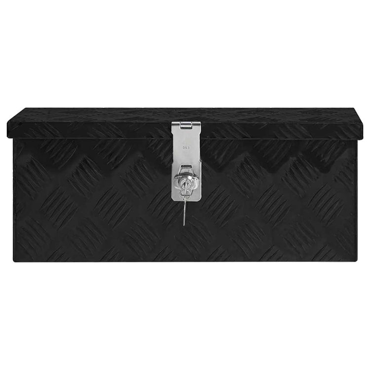 VIDAXL -Speicherbox 50x15x20.5 cm Aluminium Schwarz