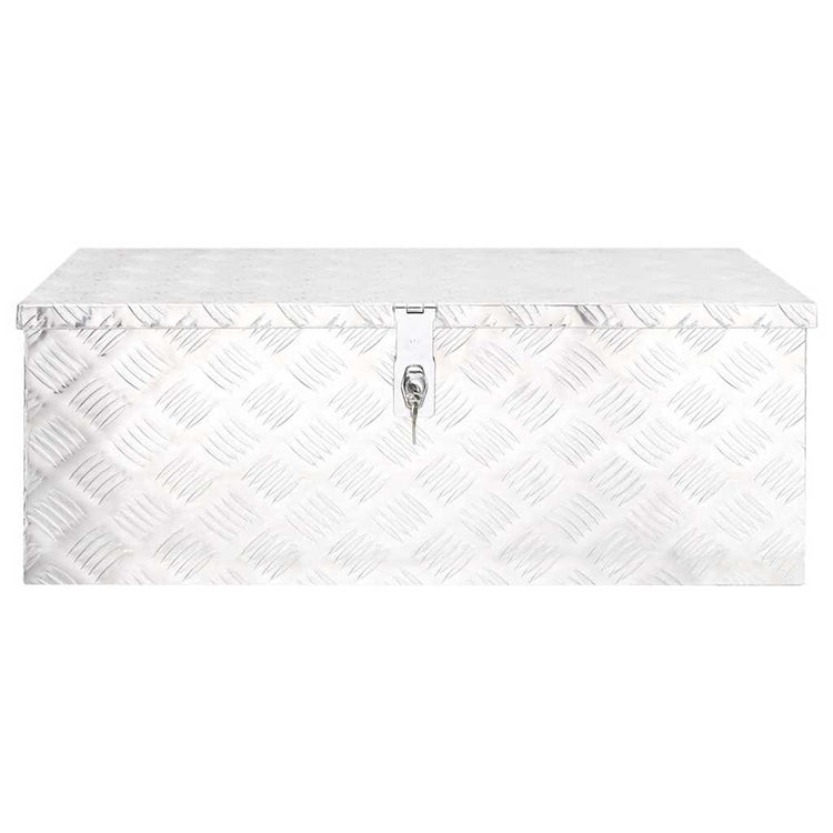 VIDAXL -Speicherbox 80x39x30 cm Aluminium Silber gefärbt