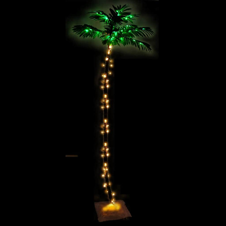 Vidaxl Palmbaume LED 136 LEDs warmes Weiß 220 cm