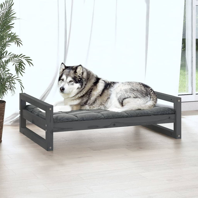 Vidaxl Hundekorb 105,5 x 75,5 x 28 cm Festkiefergrau