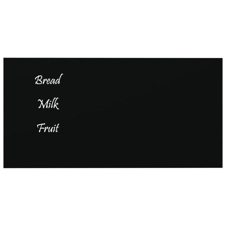 VIDAXL -Magnetplatte für die Wand 40x20 cm gehärtetes Glas schwarz