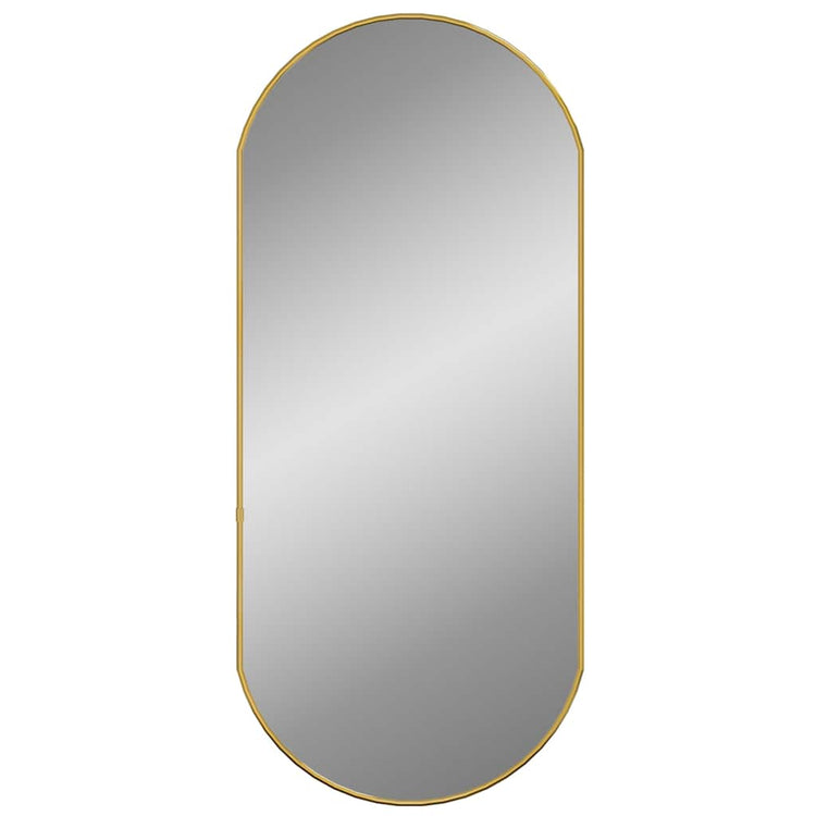 Vidaxl Wandspiegel 80x35 cm ovales Goldfarbe