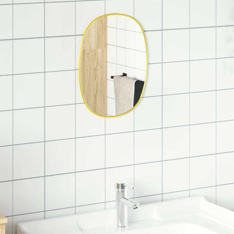 Vidaxl Wandspiegel 30x25 cm Gold gefärbt