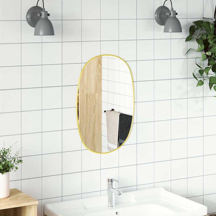 Vidaxl Wandspiegel 60x40 cm Gold gefärbt