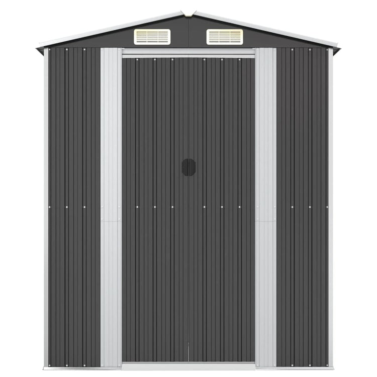 Vidaxl Garden Shed 192x108x223 cm verzinkter Stahl -Anthrazit -Gelenter