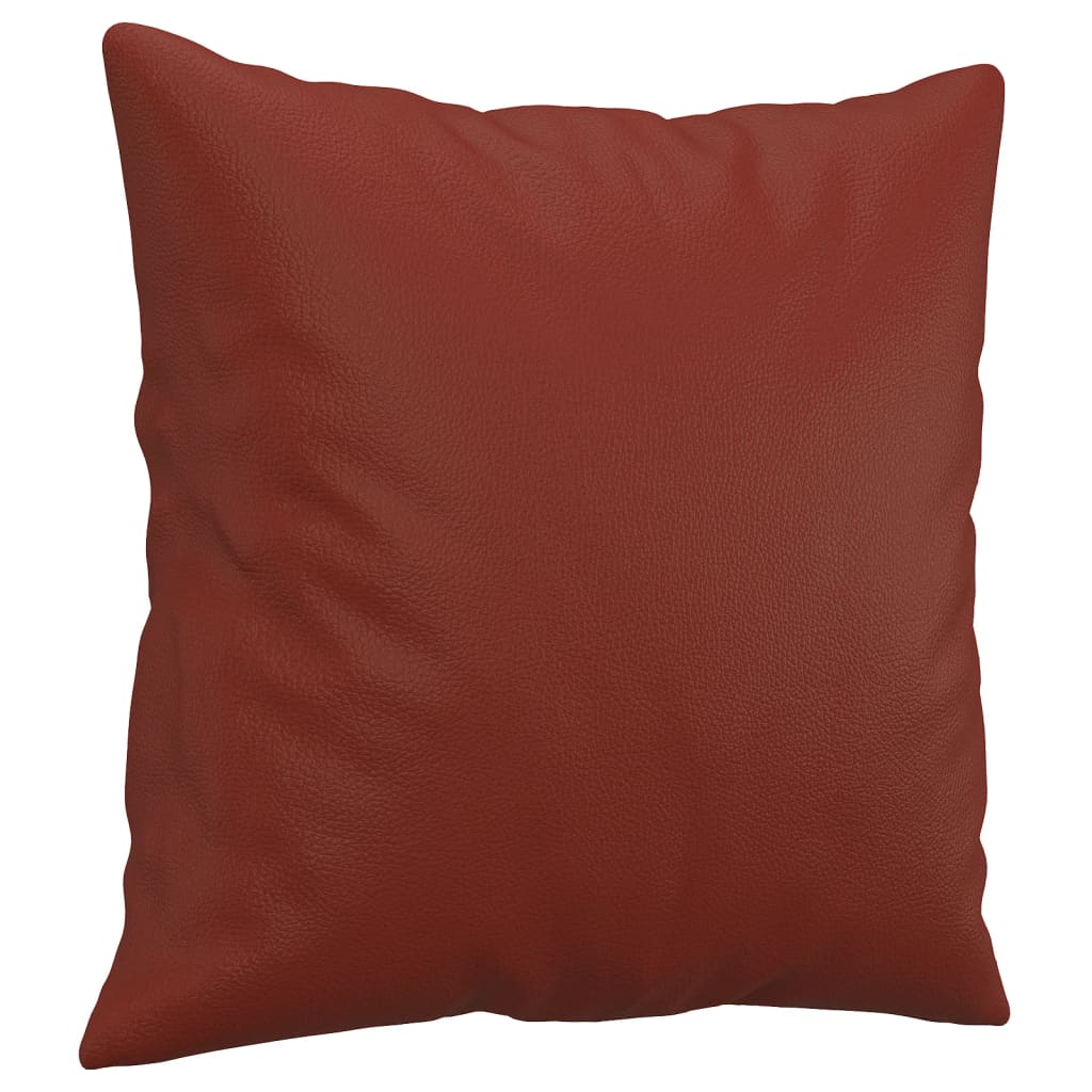 Vidaxl Dekorative Kissen 2 ST 40x40 cm Künstlicher Lederwein rot