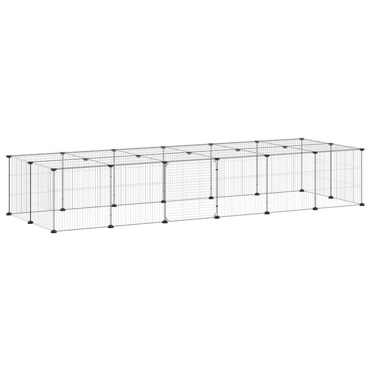 Vidaxl Haustiere Käfig mit Tür 28 Paneele 35x35 cm Stahl schwarz