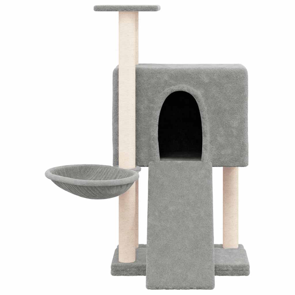 Vidaxl -Katzenmöbel mit Sisal -Kratzerpfosten 96 cm hellgrau