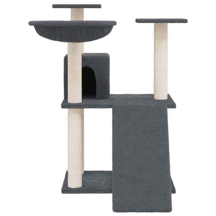 Vidaxl -Katzenmöbel mit Sisal -Kratzerpfosten 83 cm dunkelgrau