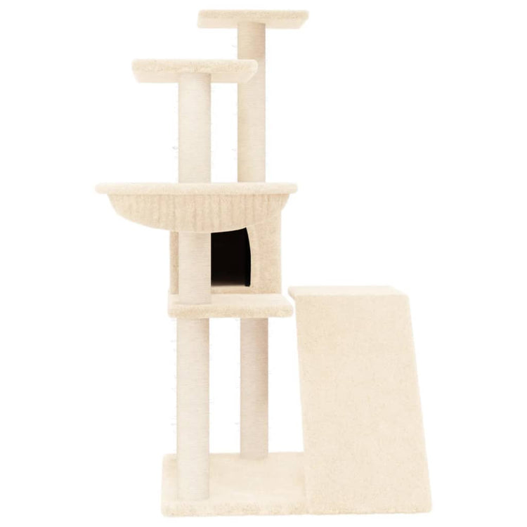 Vidaxl -Katzenmöbel mit Sisal -Kratzerposten 94 cm creme -gelenkt