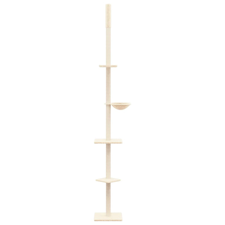 VIDAXL-Katzenmöbel Boden bis Decke 263.5-289,5 cm cremefarben