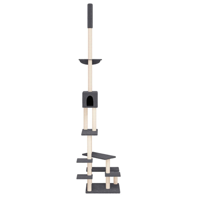 VIDAXL-Katzenmöbel Boden bis Decke 268.5-294,5 cm dunkelgrau