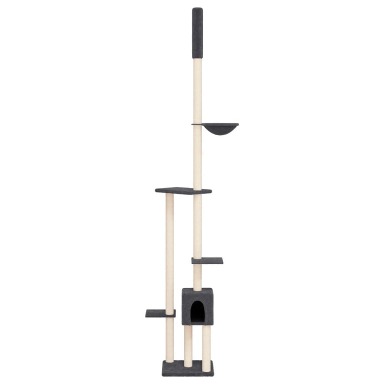 Vidaxl Cat Möbel Boden zu Decke 258.5-284,5 cm dunkelgrau