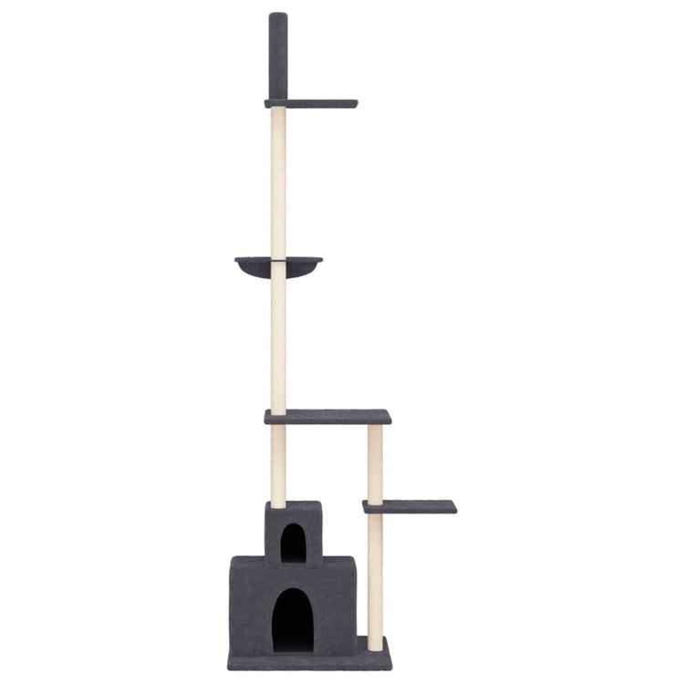 Vidaxl Katzenmöbel Boden bis Decke 250,5-276,5 cm dunkelgrau