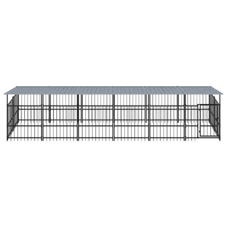 Vidaxl -Hundezwinger mit Dach 11,26 m² Stahl