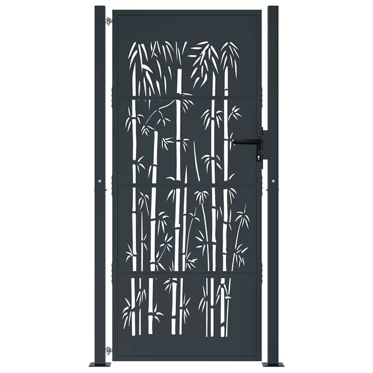 VIDAXL-Anschluss mit Bamboo-Design 105x180 cm Stahl Anthrazitfarben