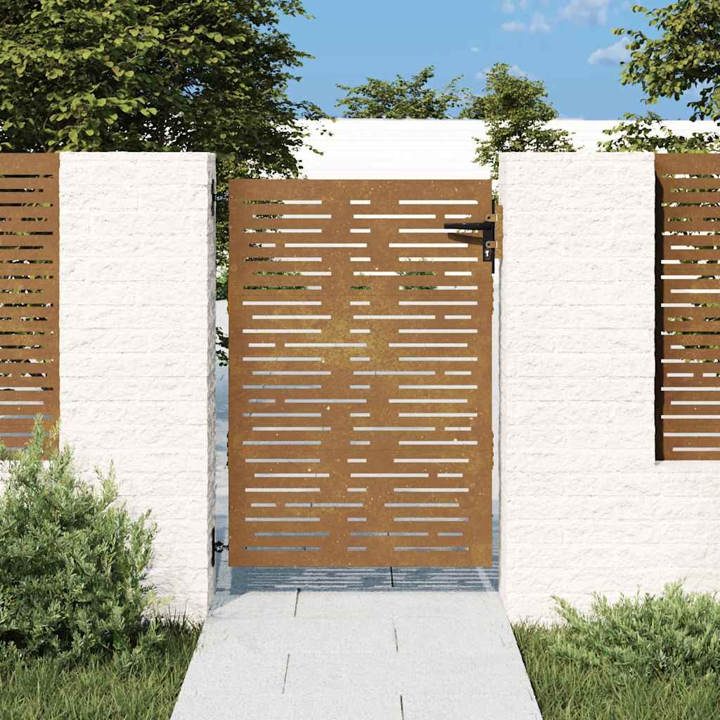 VIDAXL -Anschluss 85x150 cm Quadrat Corten Stahl