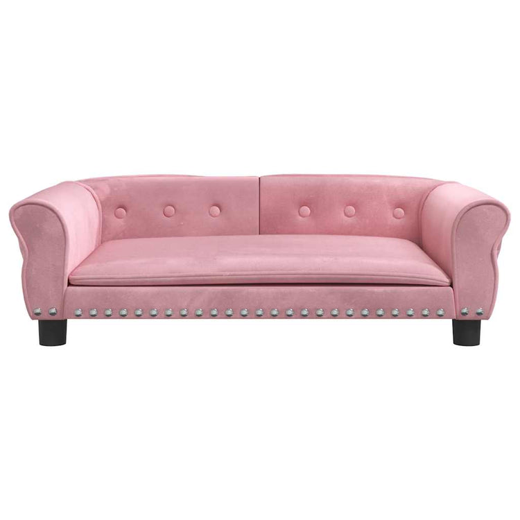 Vidaxl Hundekorb 95x55x30 cm Samt rosa