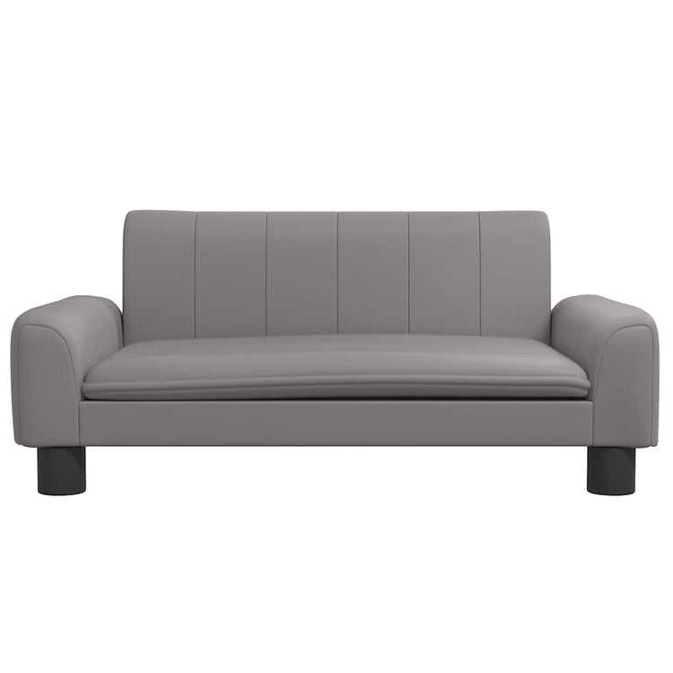 Vidaxl Hundekorb 70x45x30 cm künstliches Ledergrau grau