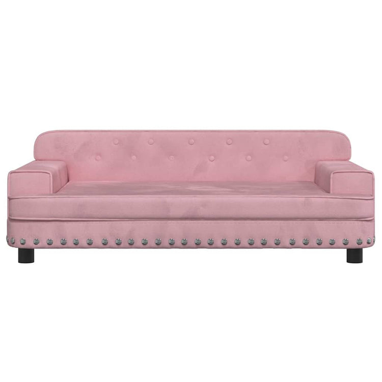 Vidaxl Hundekorb 90x53x30 cm Samt rosa