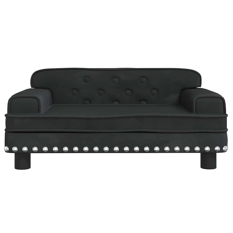 Vidaxl Hundekorb 70x45x30 cm Samt Schwarz