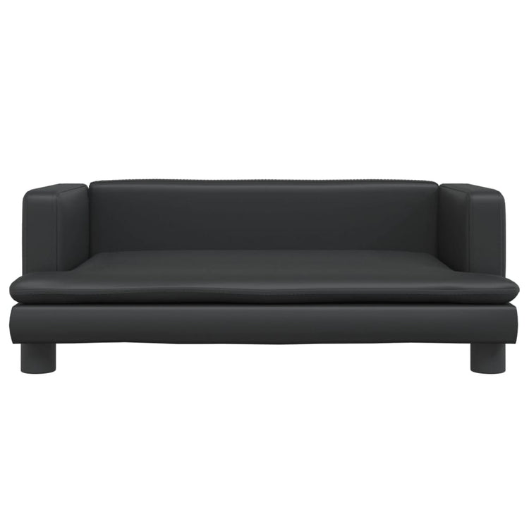 Vidaxl Hundekorb 80x45x30 cm künstliches Leder schwarz