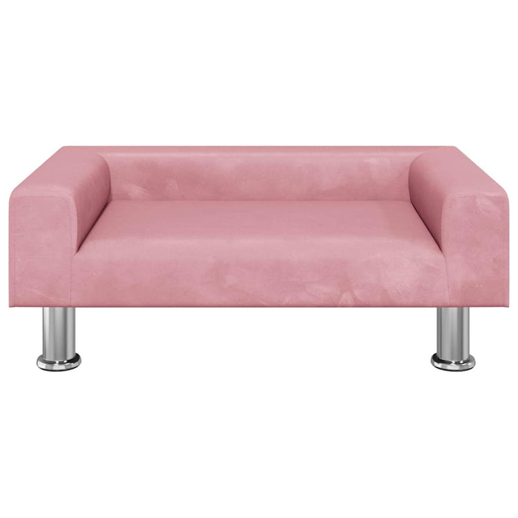 Vidaxl Hundekorb 70x45x26,5 cm Samtrosa