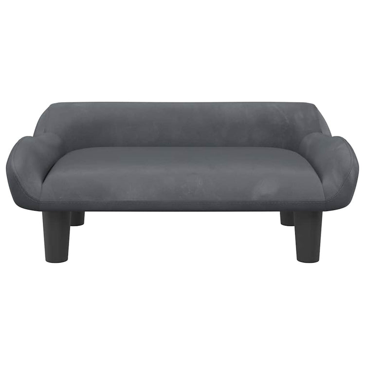 Vidaxl Hundekorb 70x40x24 cm Samt dunkelgrau