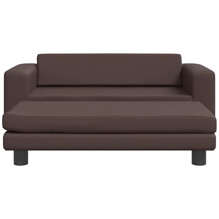 Vidaxl Hundekorb mit Erweiterung 100x50x30 cm künstliches Lederbraun